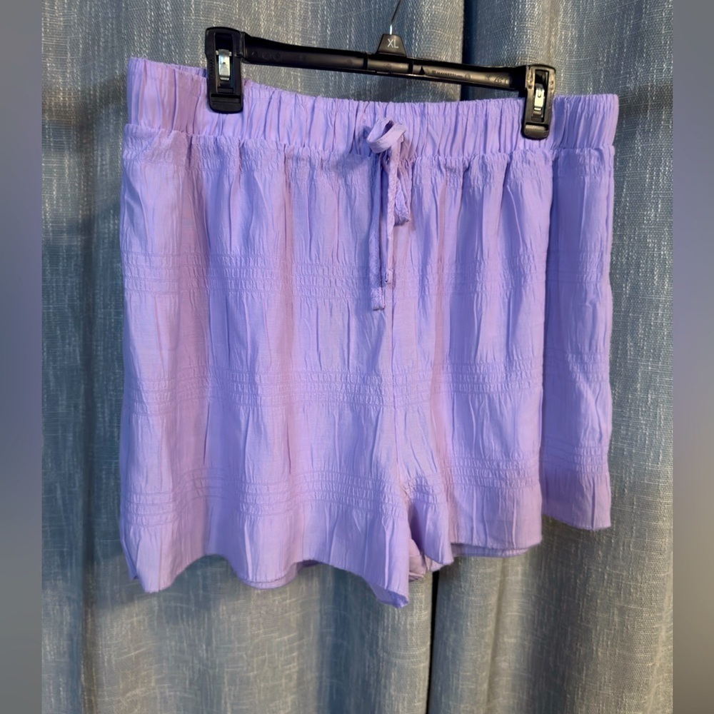 NWOT BP Nordstrom Purple Spray Shorts with drawstrings | XL